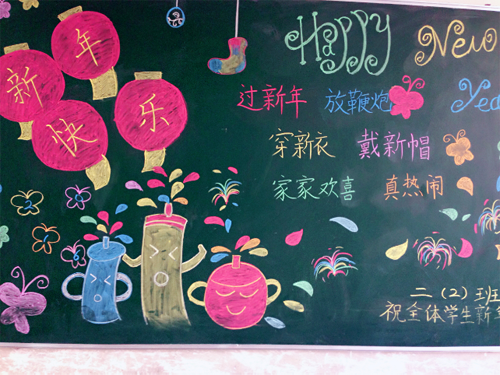 現(xiàn)外象湖校區(qū)開展“慶元旦、迎新年”黑板報(bào)評比活動
