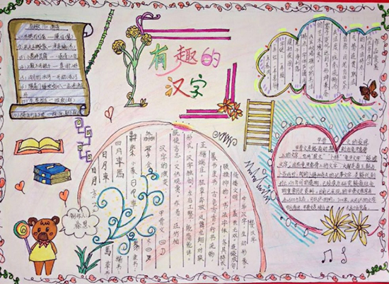 南昌現(xiàn)外象湖校區(qū)五年級(jí)組開展了“有趣的漢字”手抄報(bào)比賽