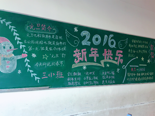 現(xiàn)外象湖校區(qū)開展“慶元旦、迎新年”黑板報(bào)評比活動